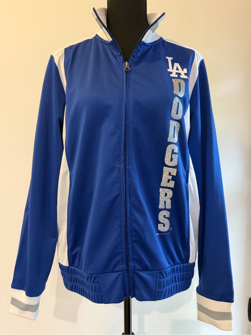 LA Dodgers G-III Carl Banks Blue Full Zip Track Jacket Size Large MLB